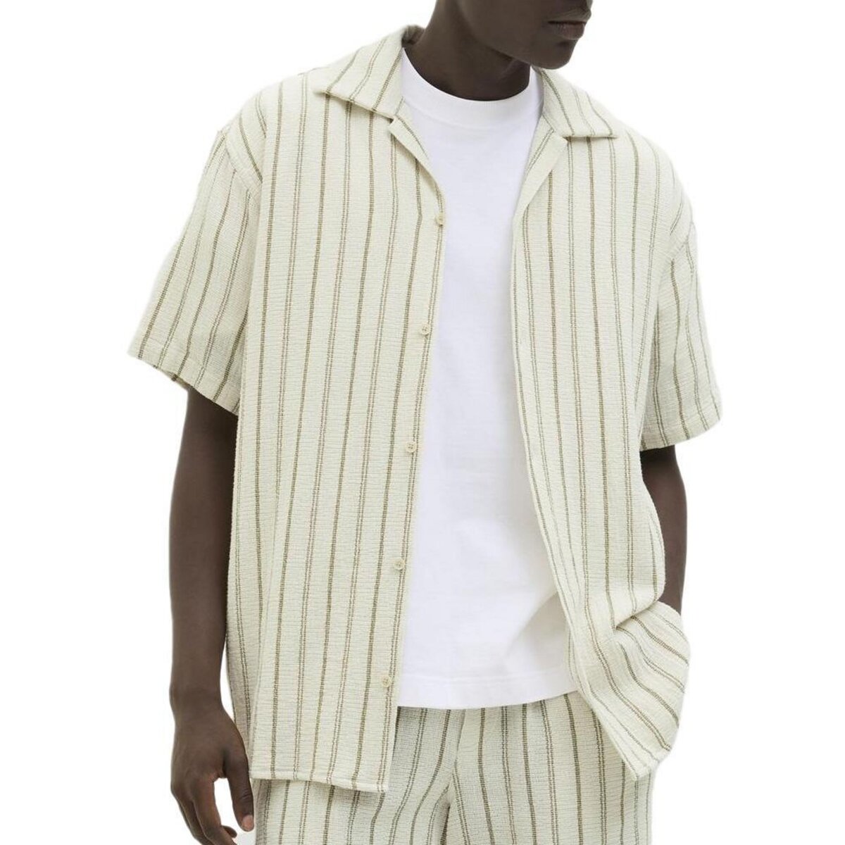 Jack & Jones Chemise Rayure /Kaki Homme Jack & Jones Stripe Resort