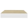 Voir la diapositive 5 : VIDAXL Etageres murales 2 pcs Chene et blanc 23x23,5x3,8 cm MDF