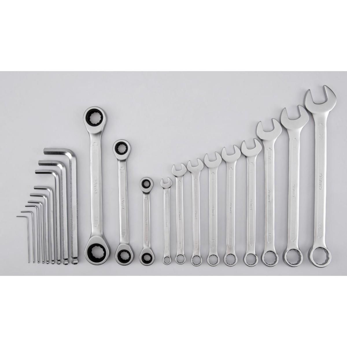 VITO Boite à outils 119 pièces Chrome vanadium - Caisse à outils complète douilles clés tournevis Mallette de bricolage VITO