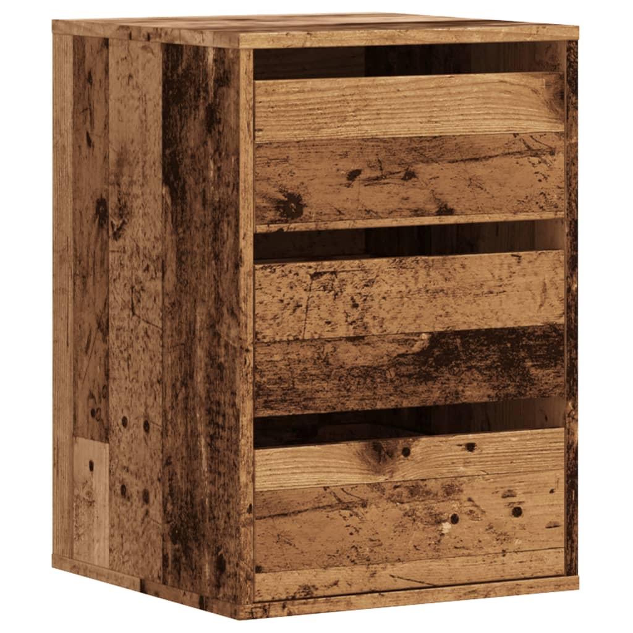 Voir la diapositive 2 : VIDAXL Commode d'angle vieux bois 40x41x58 cm bois d'ingenierie