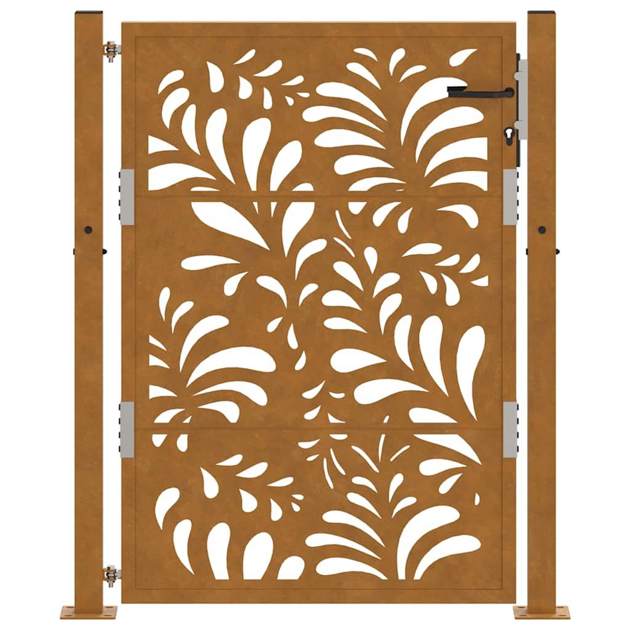 Voir la diapositive 4 : VIDAXL Porte de jardin acier resistant aux intemperies design vagues