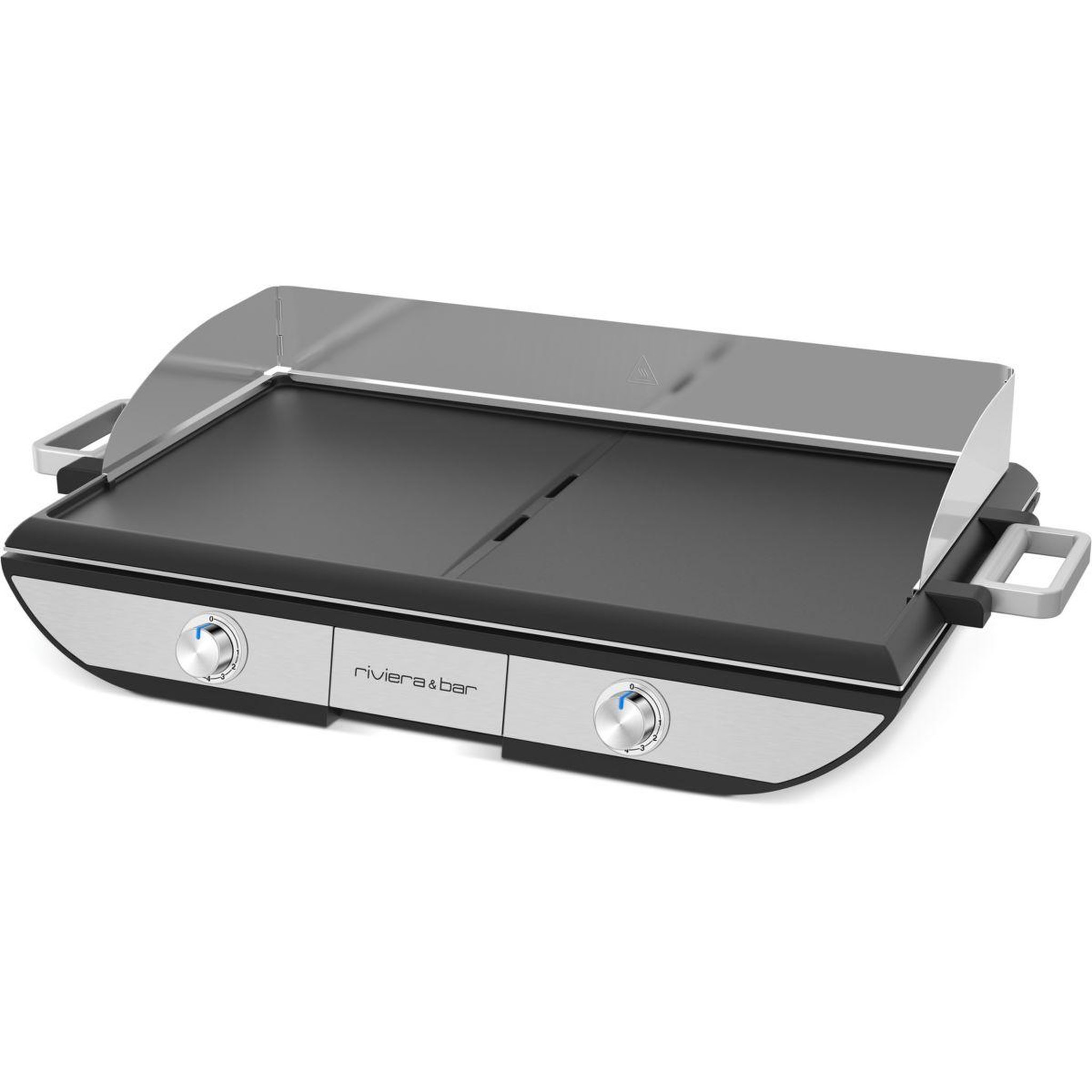 Voir la diapositive 2 : Riviera & Bar Plancha électrique QPL 650 noir gris à poser, 50x30 cm