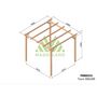 Voir la diapositive 2 : JARDIDECO Pergola massive en bois Tours 300 x 300 cm - Maderland