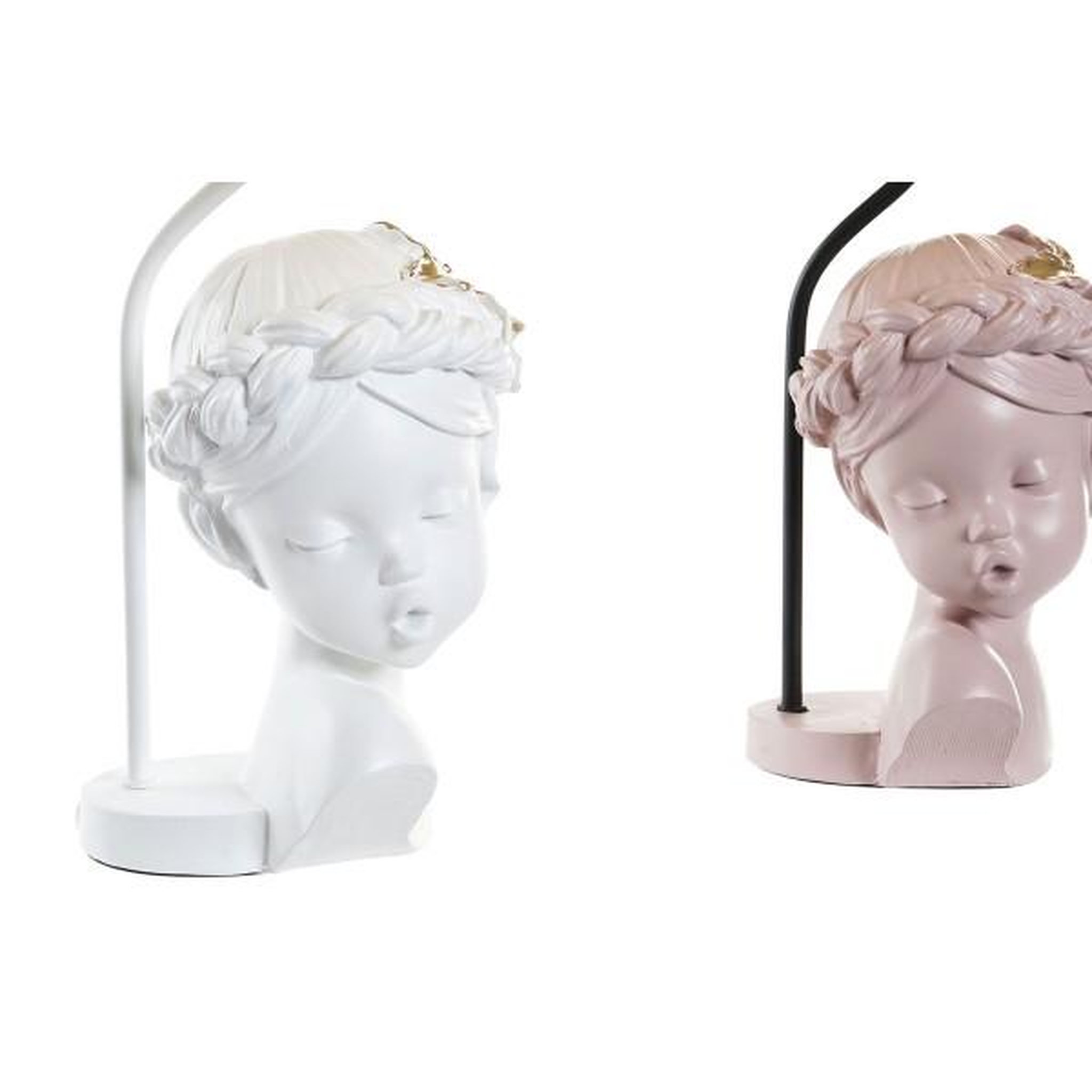 Voir la diapositive 6 : MARKET24 Lampe de bureau DKD Home Decor Rouge Résine Rose clair 220 V 50 W 30 x 30 x 49 cm (2 Unités)