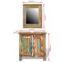 Voir la diapositive 6 : VIDAXL Ensemble meuble sous vasque et miroir en bois massif recycle