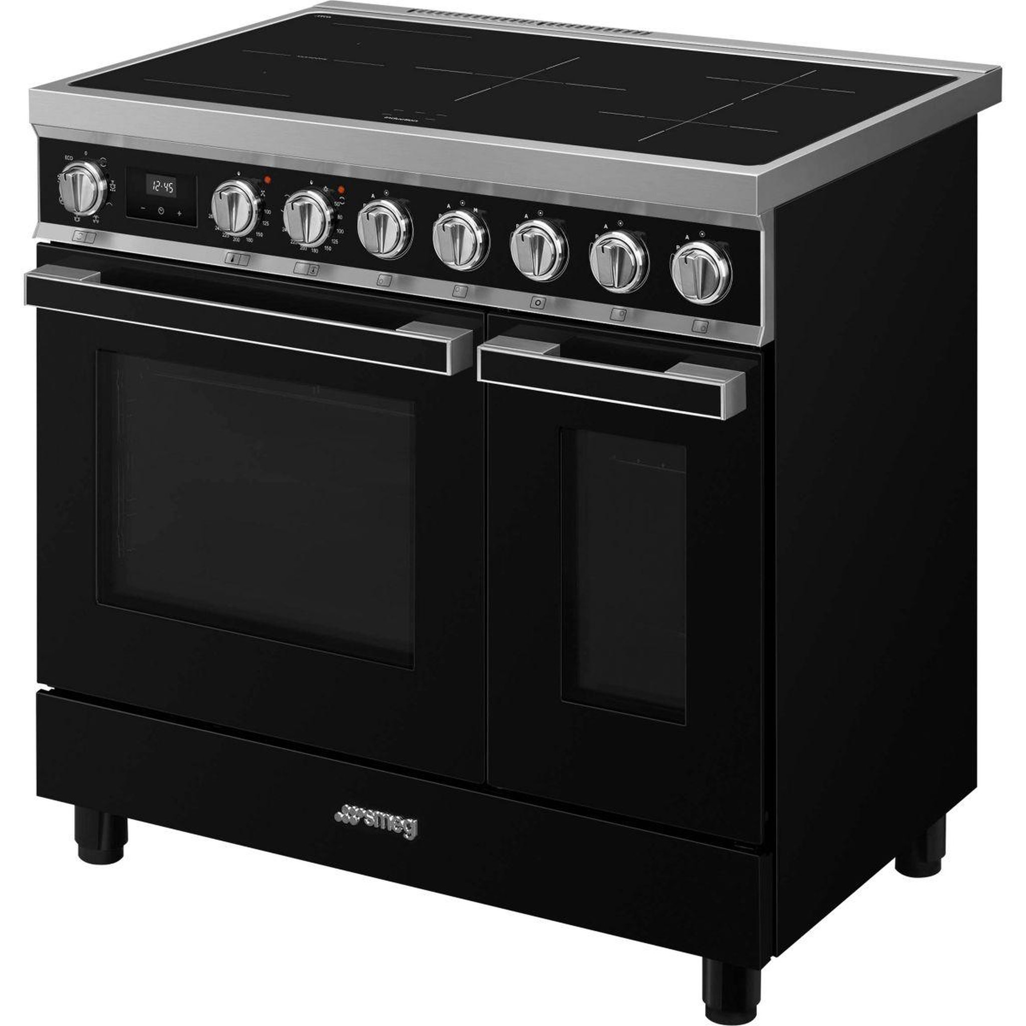 Voir la diapositive 2 : SMEG Piano de cuisson induction cpf92imbl