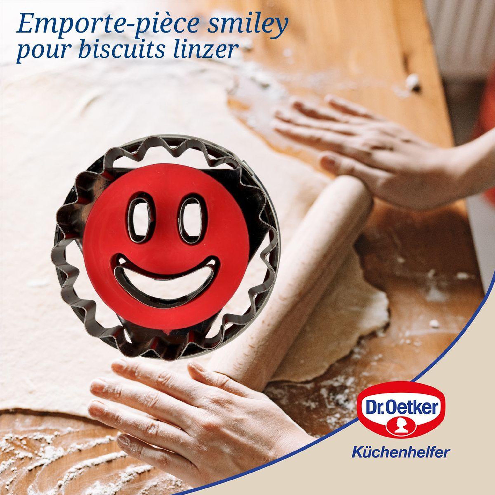 Voir la diapositive 2 : DR.OETKER Emporte-pièce biscuit linzer motif smiley dr oetker noël