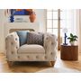Voir la diapositive 1 : LISA DESIGN Walter - fauteuil chesterfield en velours - pieds bois