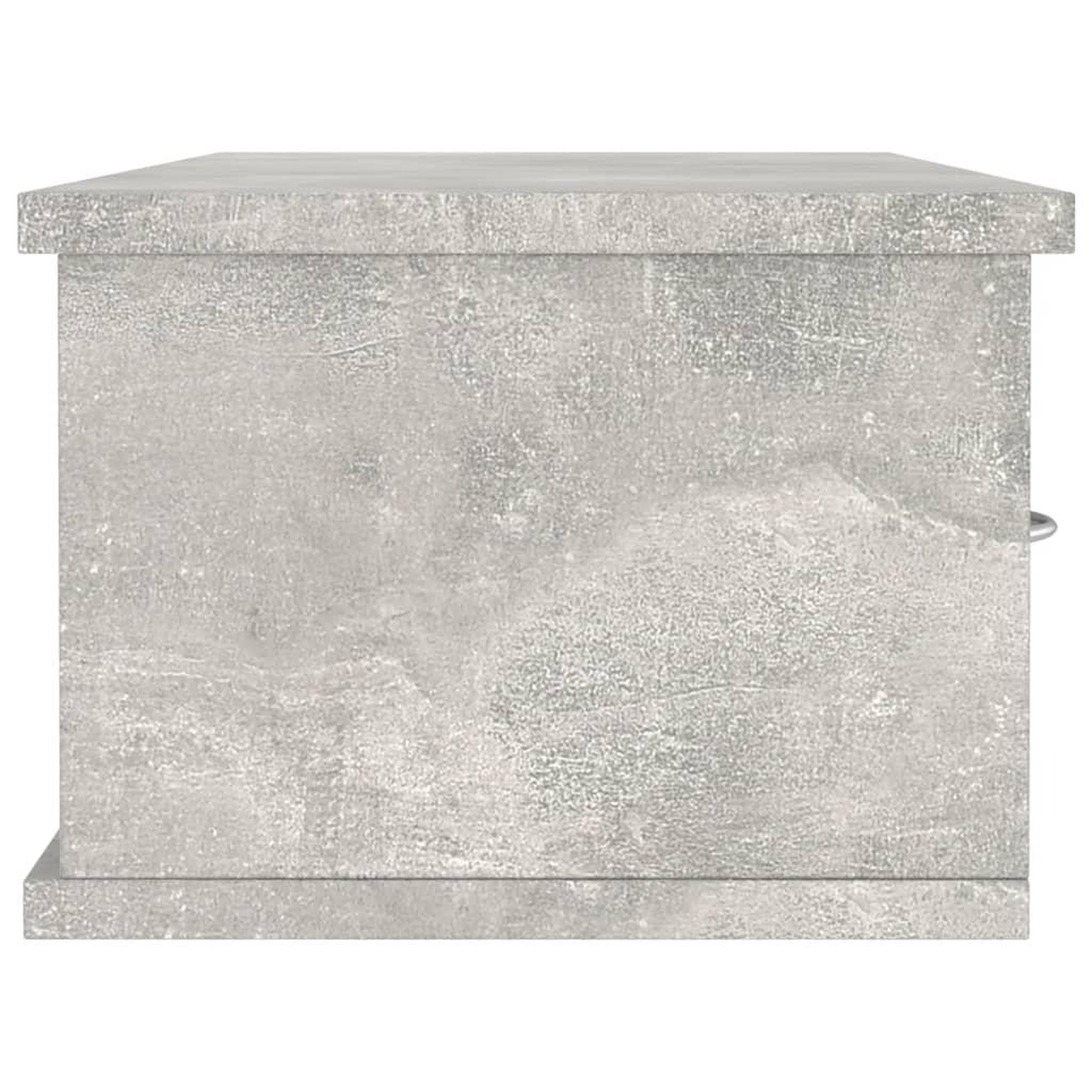 Voir la diapositive 5 : VIDAXL Etagere murale avec tiroirs Gris beton bois d'ingenierie