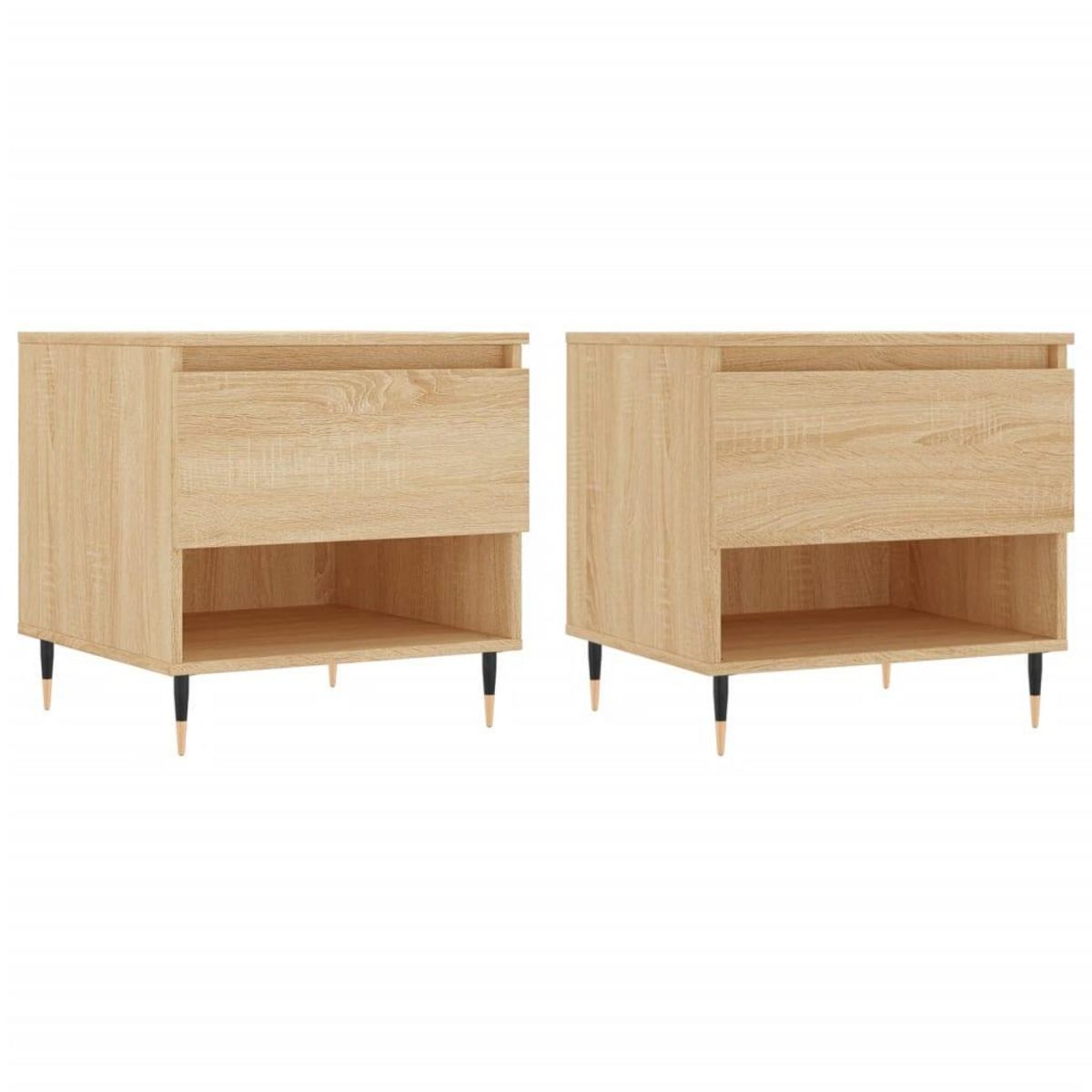 VIDAXL Tables basses 2 pcs chene sonoma 50x46x50 cm bois d'ingenierie