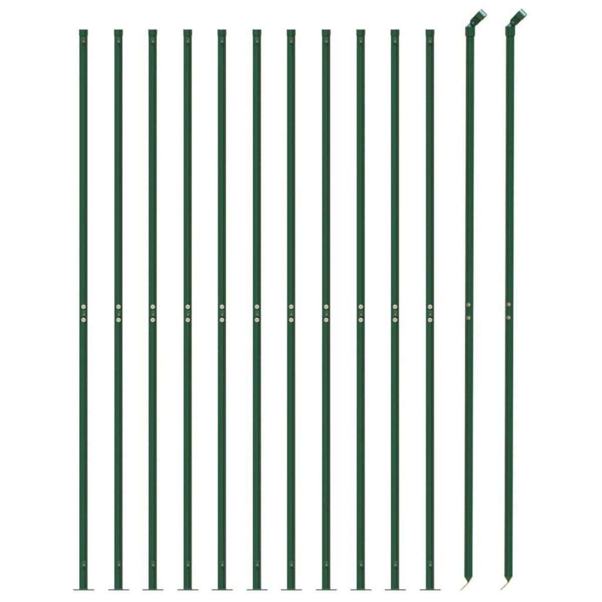 VIDAXL Cloture en treillis metallique avec bride vert 1,8x25 m