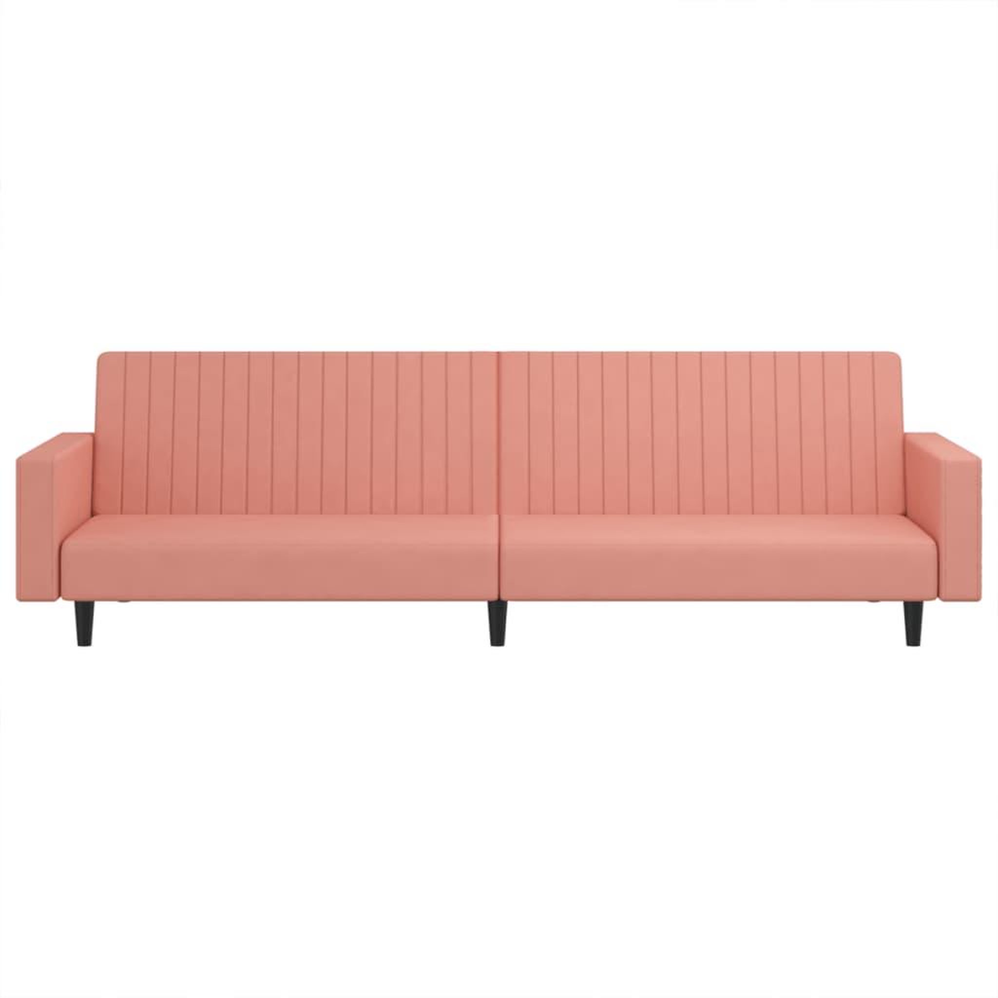 Voir la diapositive 5 : VIDAXL Canape-lit a 2 places rose velours