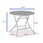 Voir la diapositive 3 : HESPERIDE Table de jardin pliante ronde 4 places GREENSBORO - Gris graphite