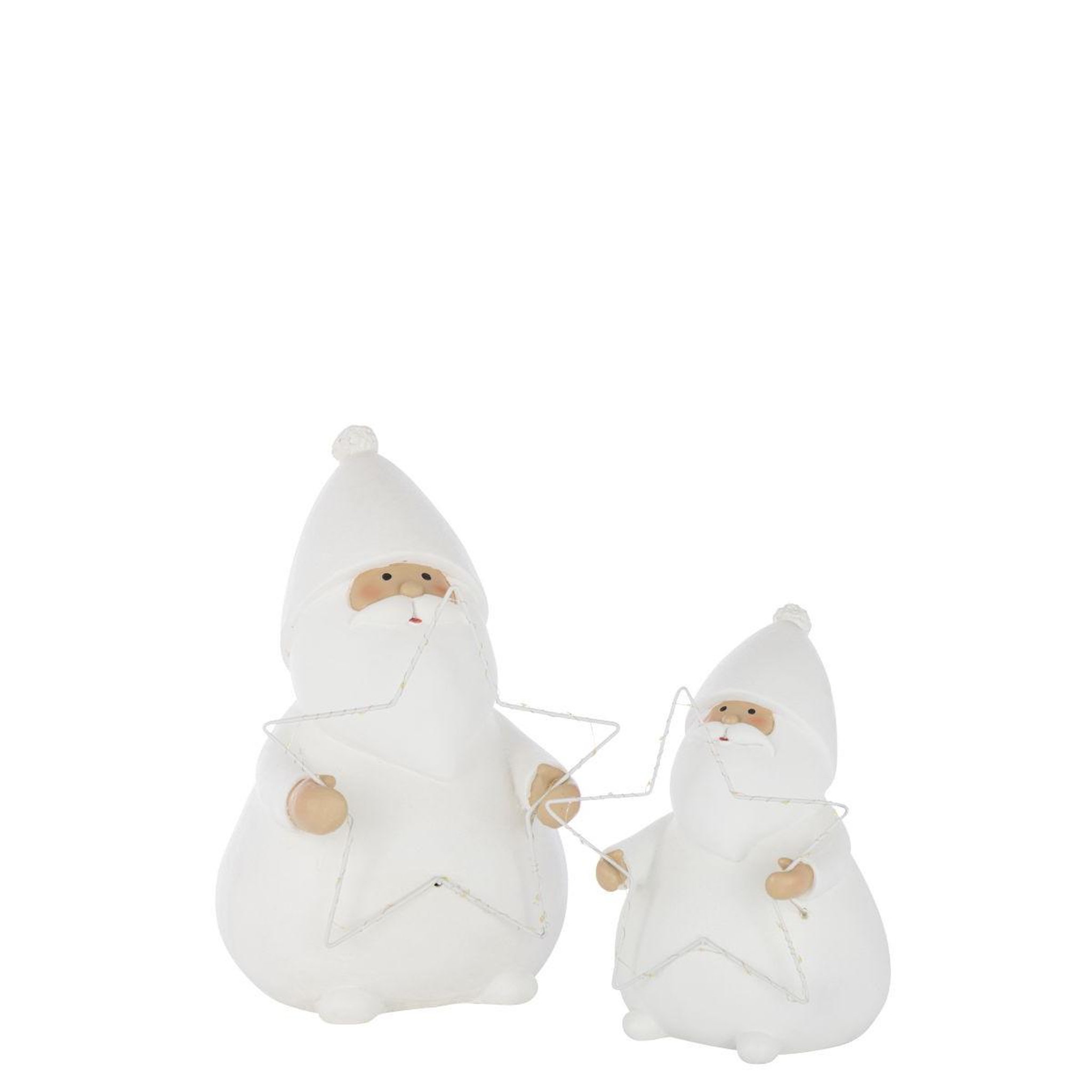 Voir la diapositive 3 : J-LINE Père-noël à led  étoile  46cm blanc