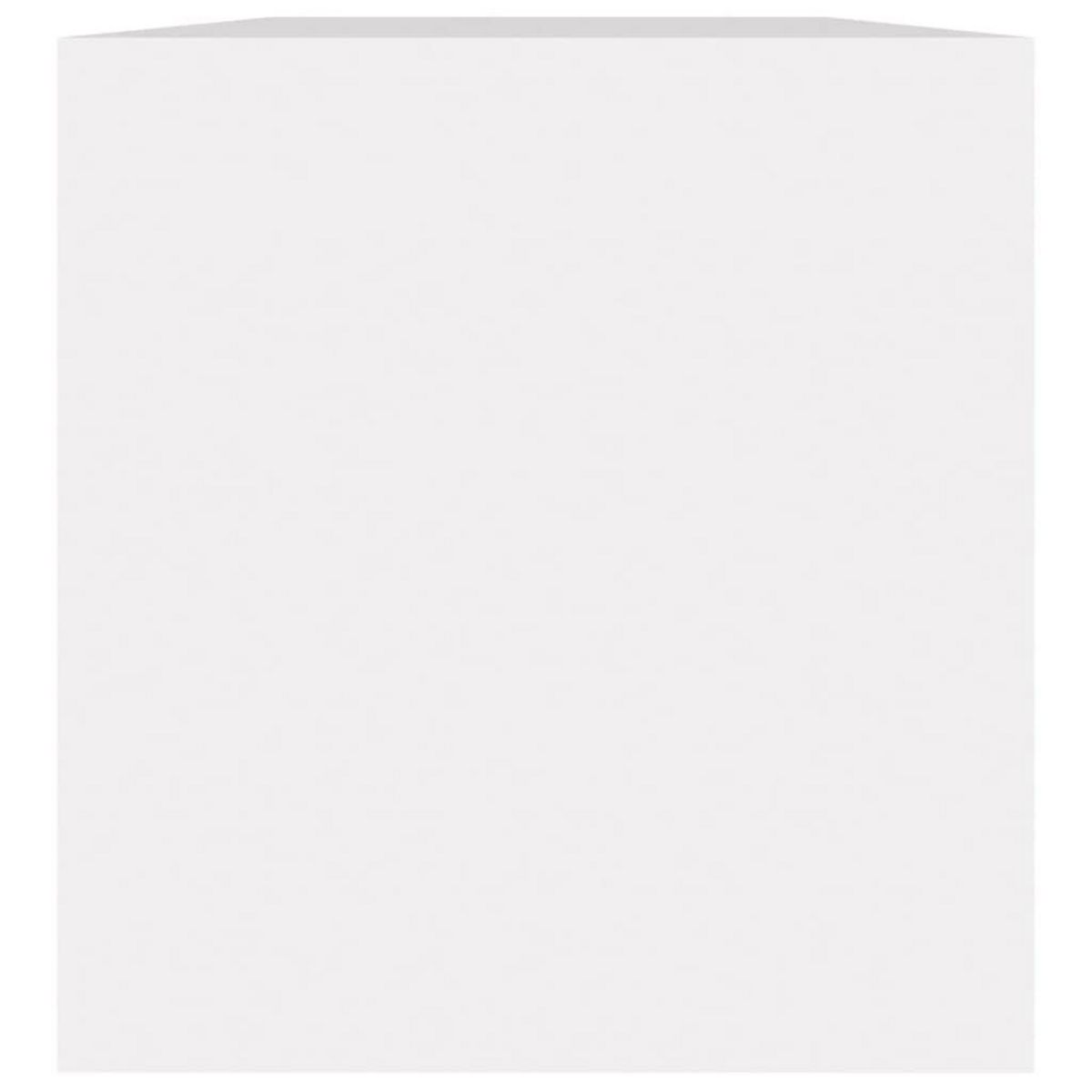 VIDAXL Boîte de rangement vinyles Blanc 71x34x36 cm Bois d'ingenierie