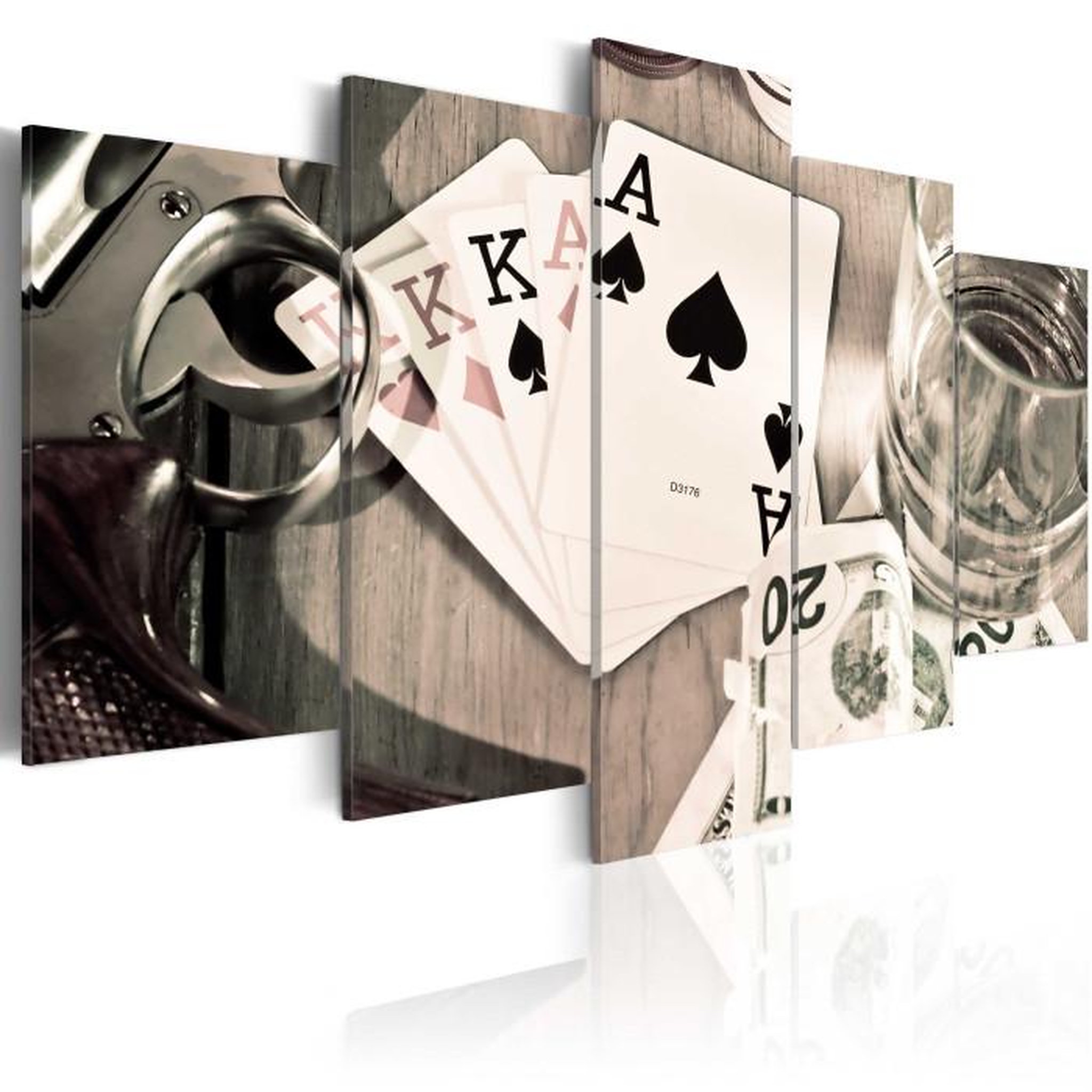 Paris Prix Tableau Imprimé  Poker Night. Coloris disponibles : Multicolore