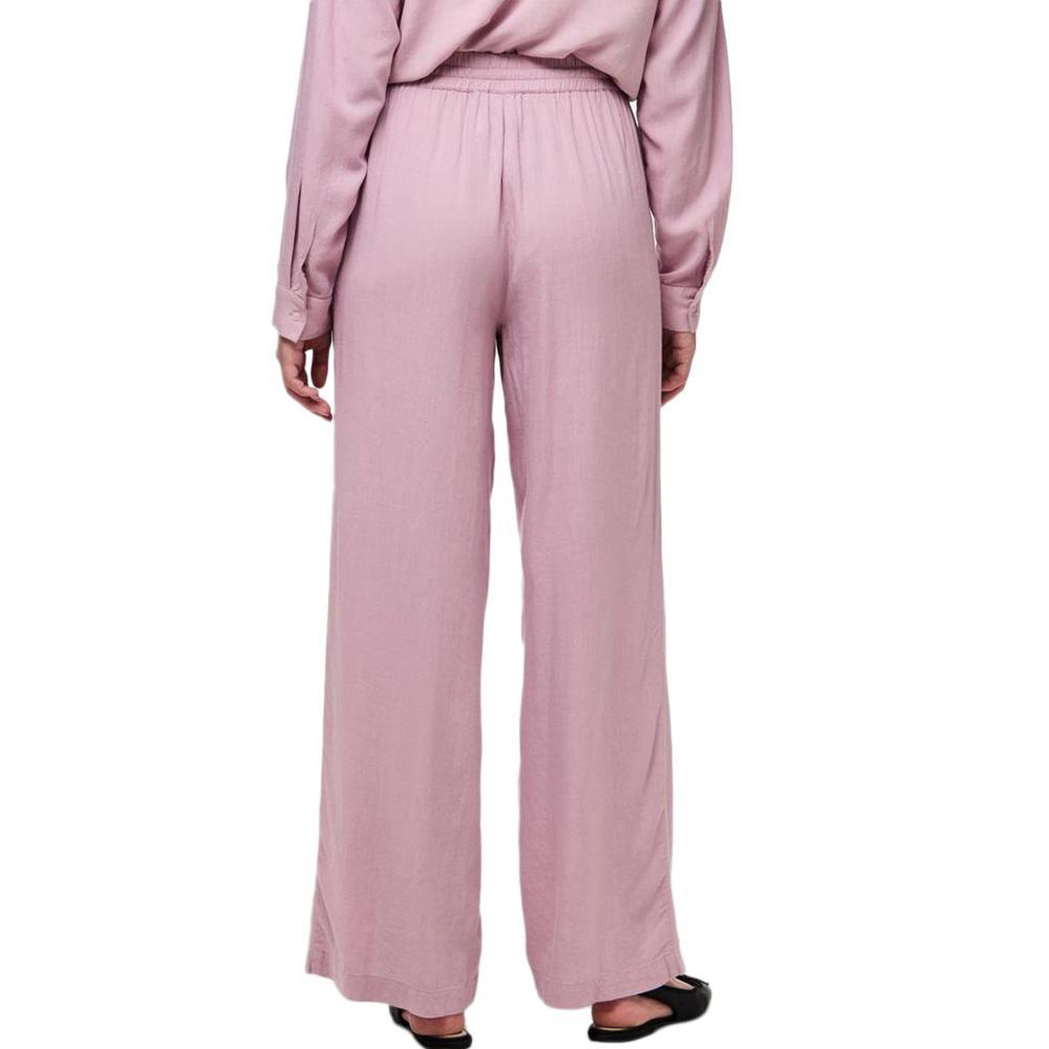 Voir la diapositive 2 : Pieces Pantalon fluide Rose Femme Pieces Wide