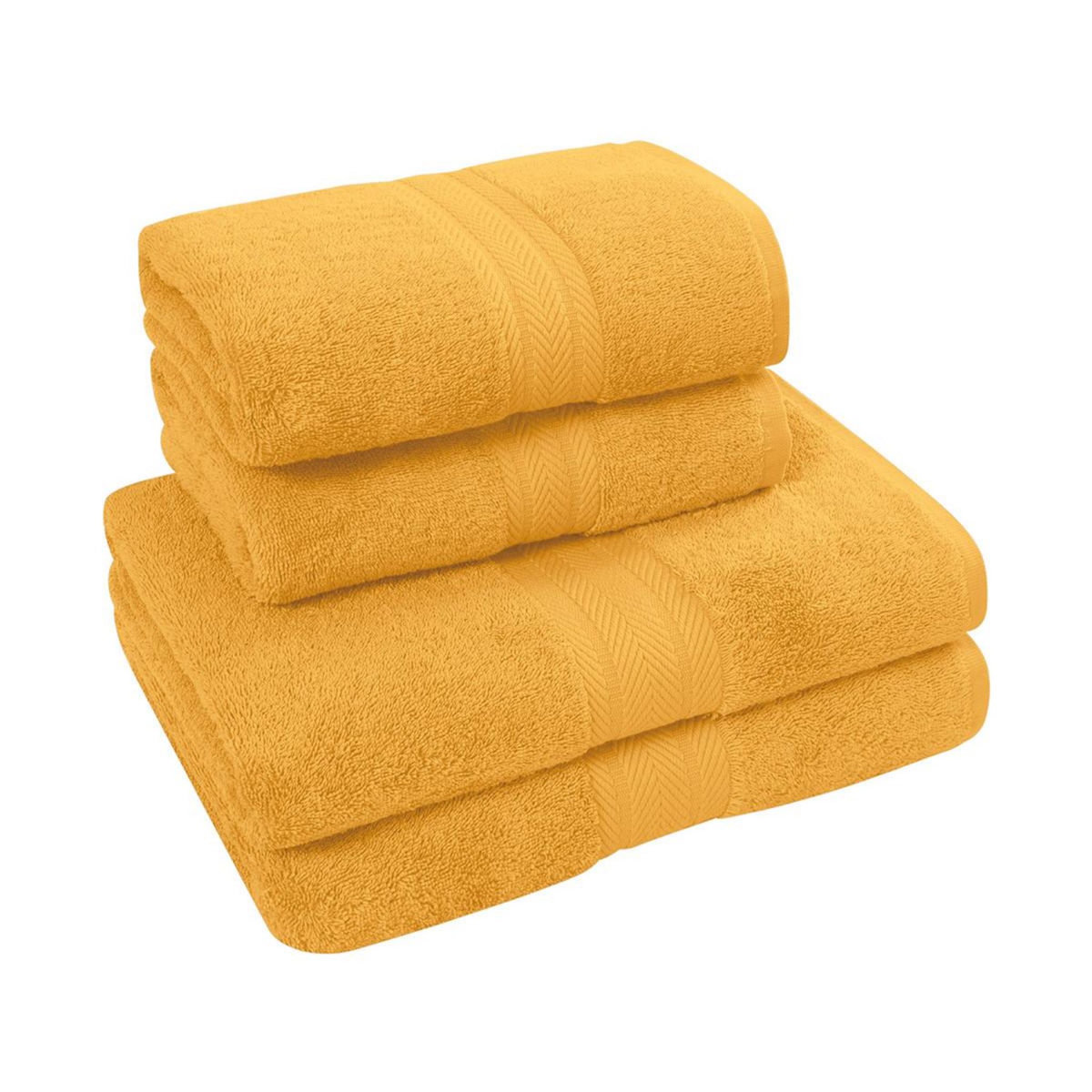Sensei Maison Ensemble de bain 4 pièces (2 draps de bain + 2 serviettes de toilette) LUXURY