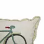 Lorena Canals Coussin déco enfant - vélo brodé - déhoussable 35 x 55 cm