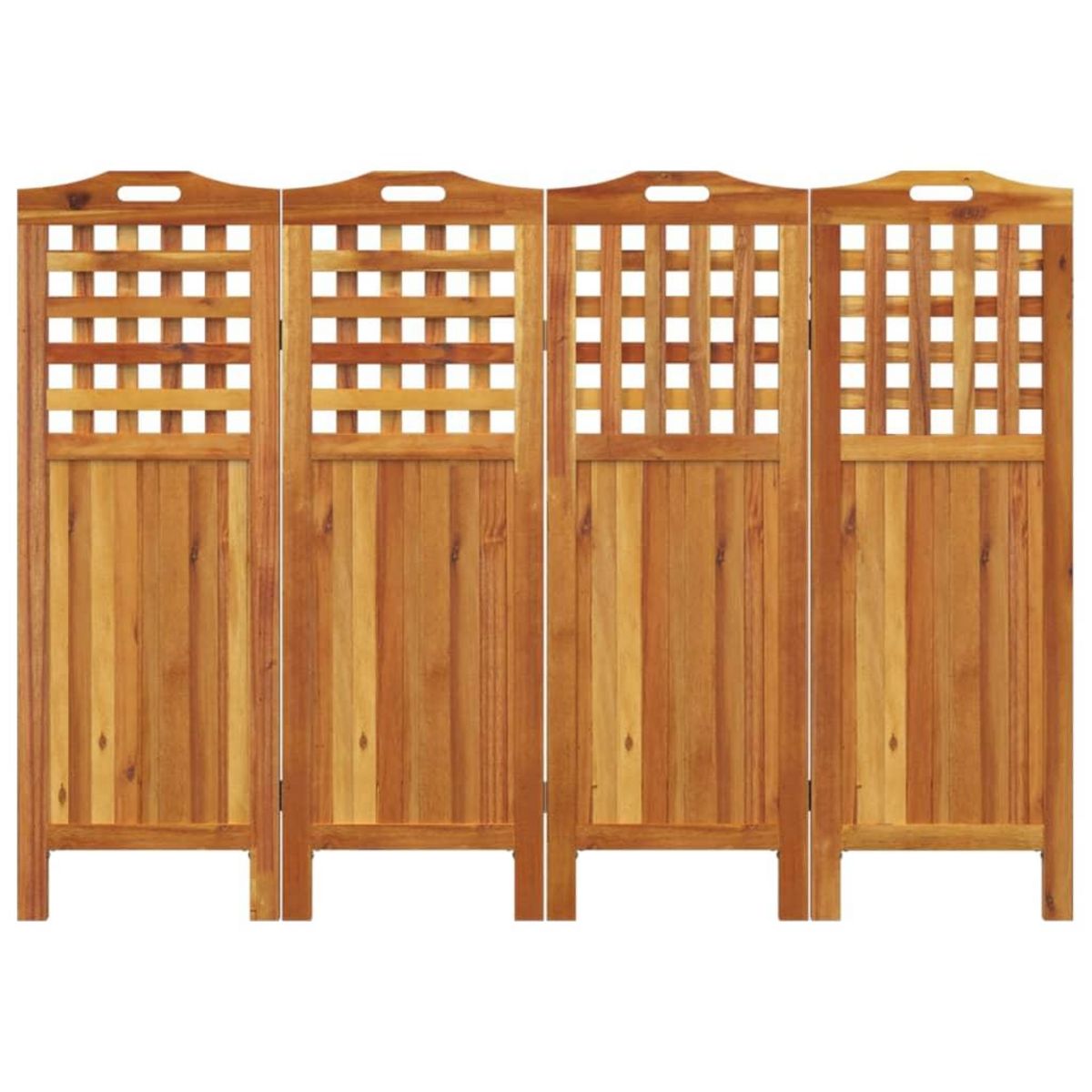 VIDAXL Cloison de separation 4 panneaux 162x2x115 cm Bois d'acacia