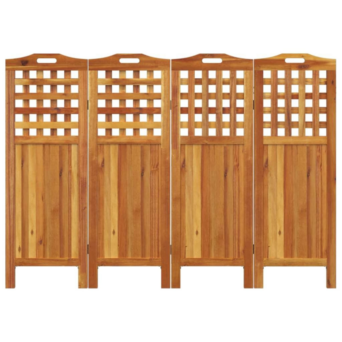 VIDAXL Cloison de separation 4 panneaux 162x2x115 cm Bois d'acacia