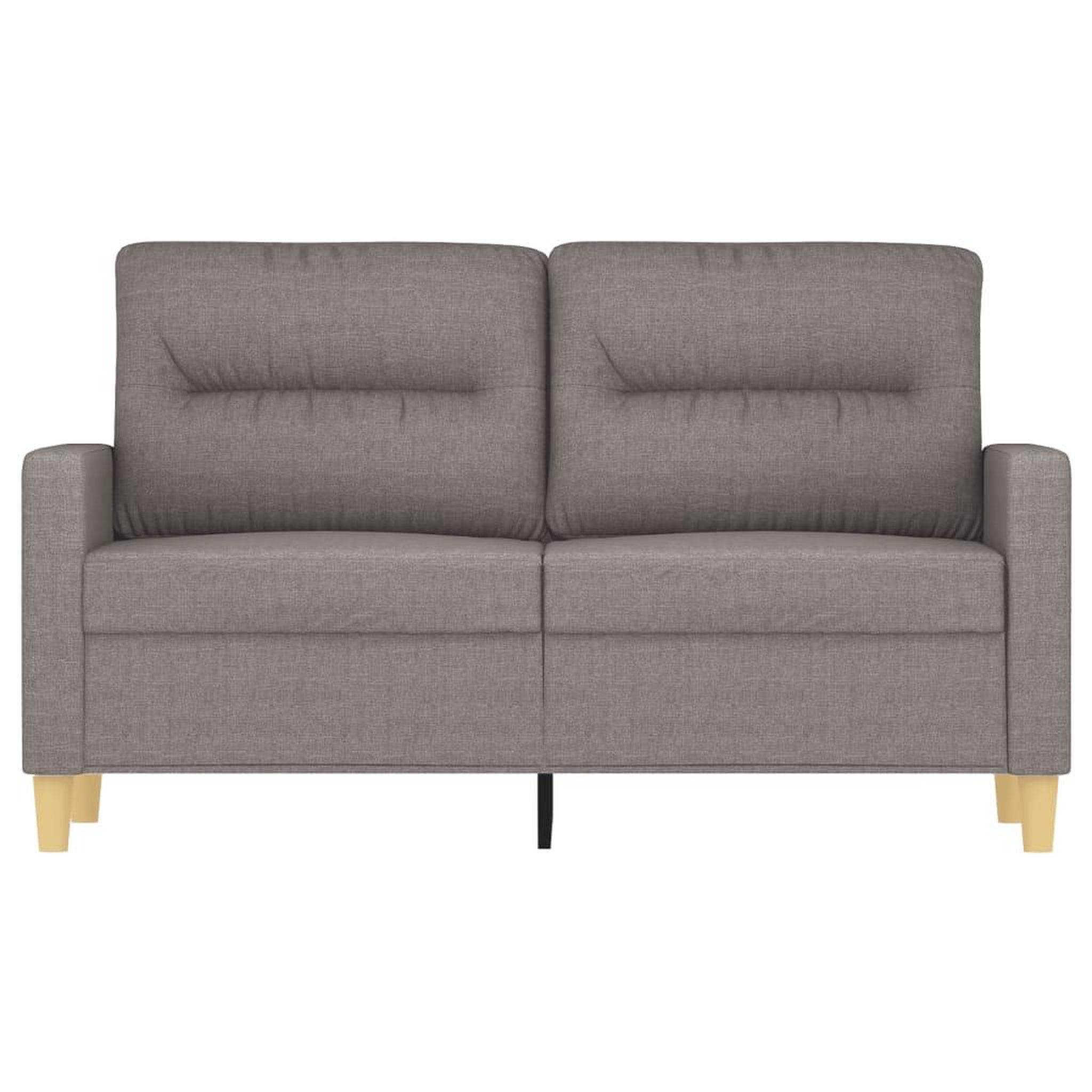 Voir la diapositive 3 : VIDAXL Canape a 2 places Taupe 120 cm Tissu
