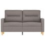 Voir la diapositive 3 : VIDAXL Canape a 2 places Taupe 120 cm Tissu