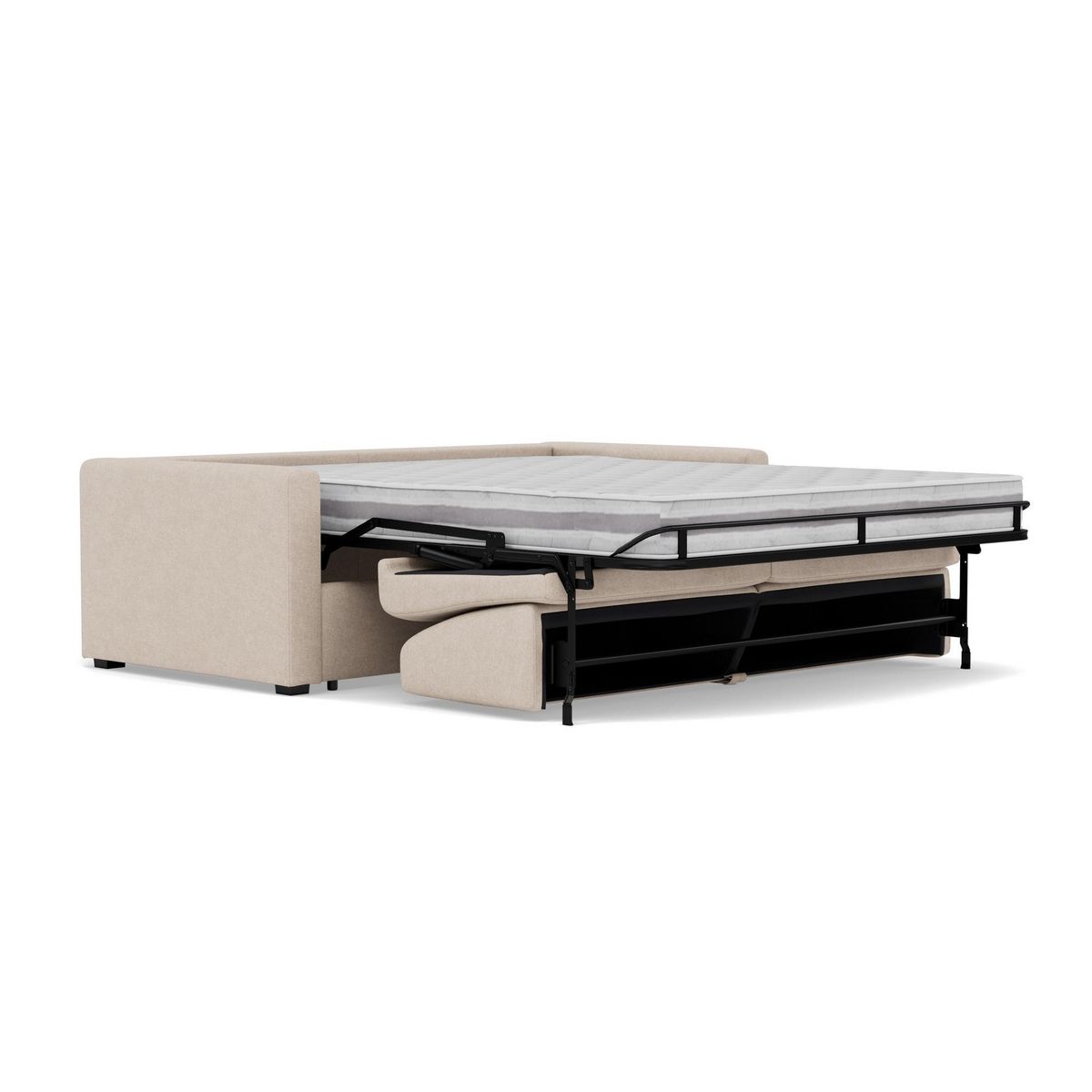 BEST MOBILIER Julia - canapé 3 places convertible express couchage quotidien 140 cm matelas 18 cm en tissu