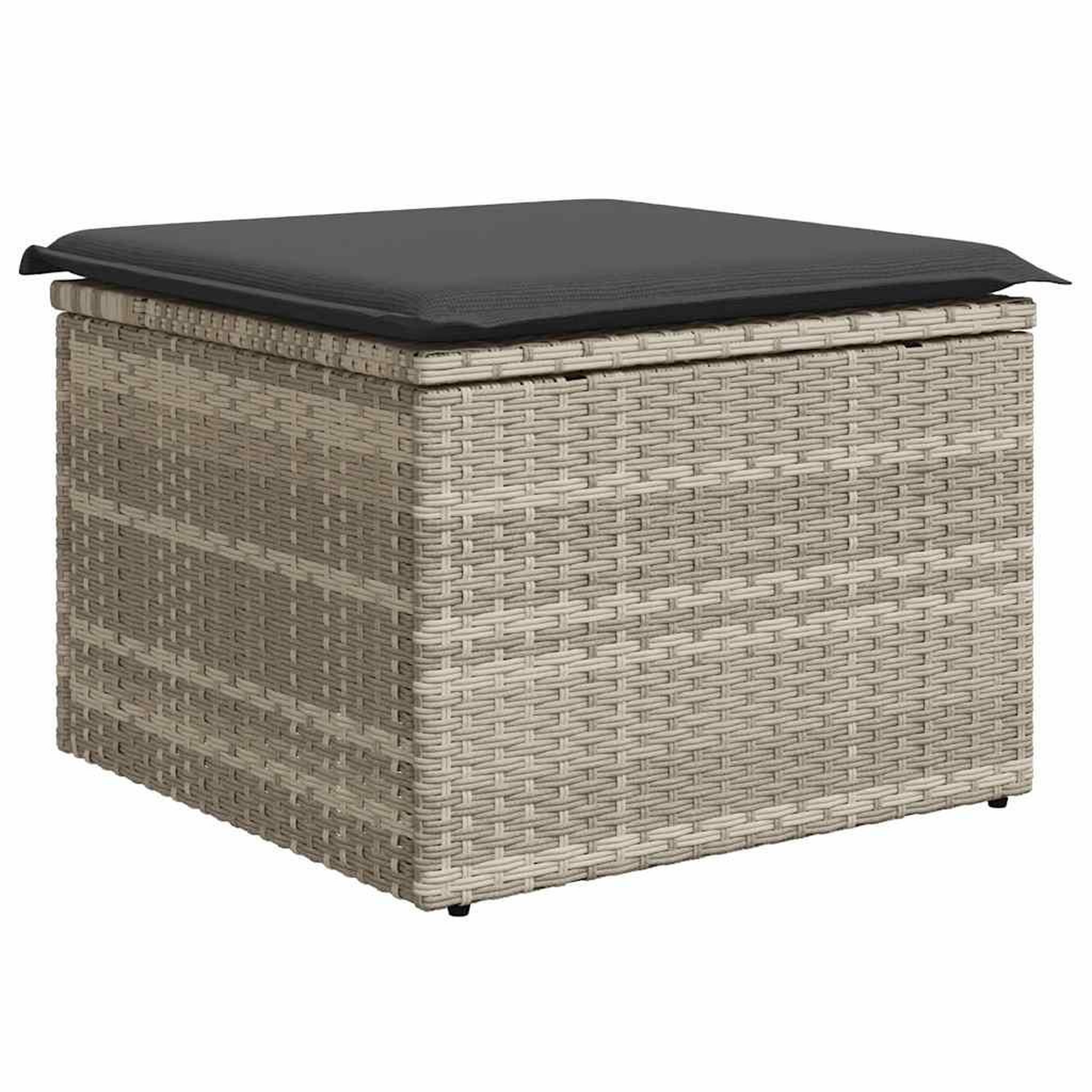Voir la diapositive 5 : VIDAXL Salon de jardin 8 pcs avec coussins gris clair resine tressee