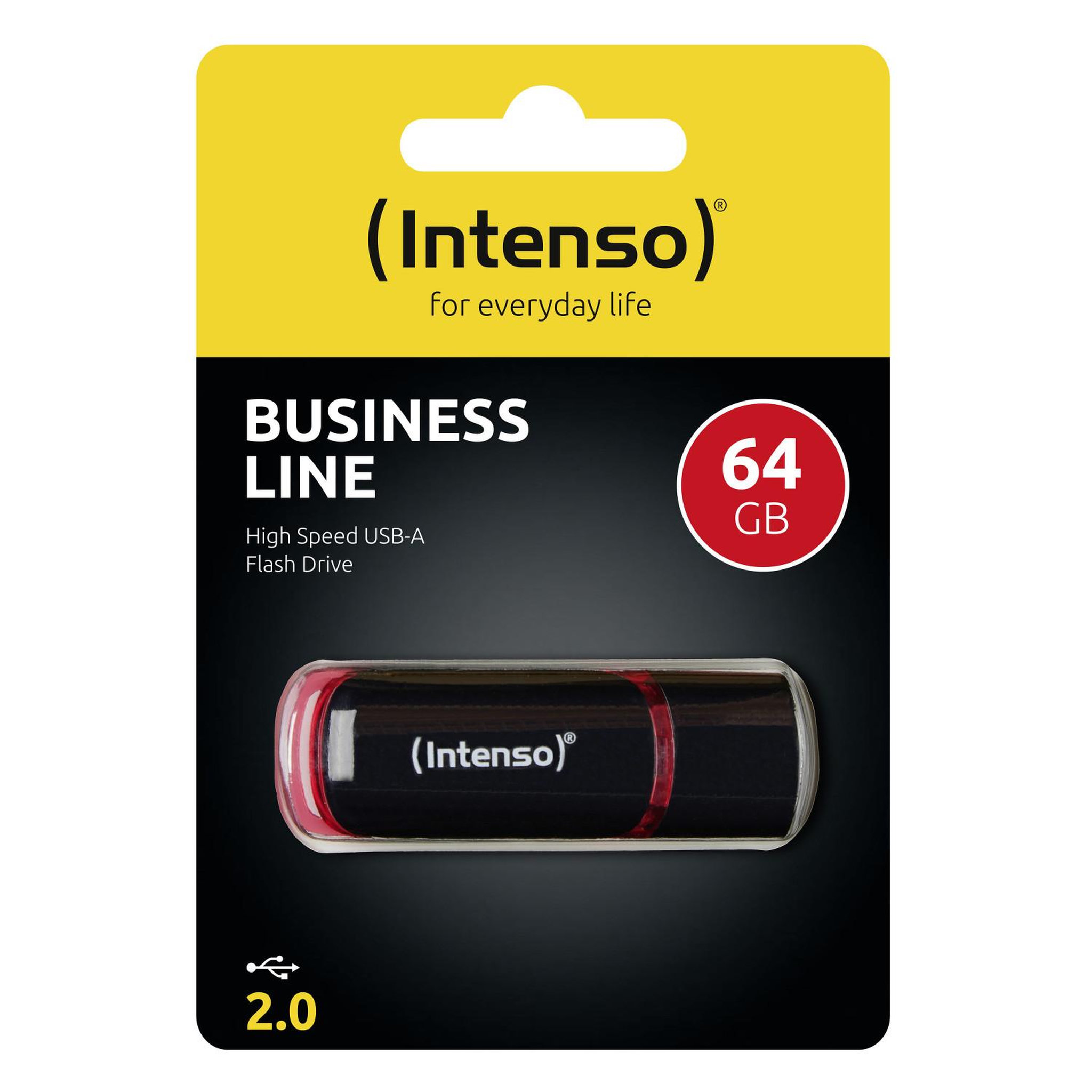 Voir la diapositive 2 : La clef Ã  Marques Clé USB Intenso Business Line 64 Go noir et rouge