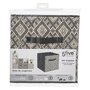 Voir la diapositive 3 : TOILINUX Lot de 2 Boites de rangement pliable Ethnique - 31 x 31 - Noir et blanc