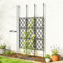 Voir la diapositive 3 : OUTSUNNY Treillis de jardin pliable pour plantes grimpantes métal noir