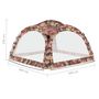 Voir la diapositive 6 : VIDAXL Tente de reception avec LED et 4 parois 3,6x3,6x2,3m Camouflage