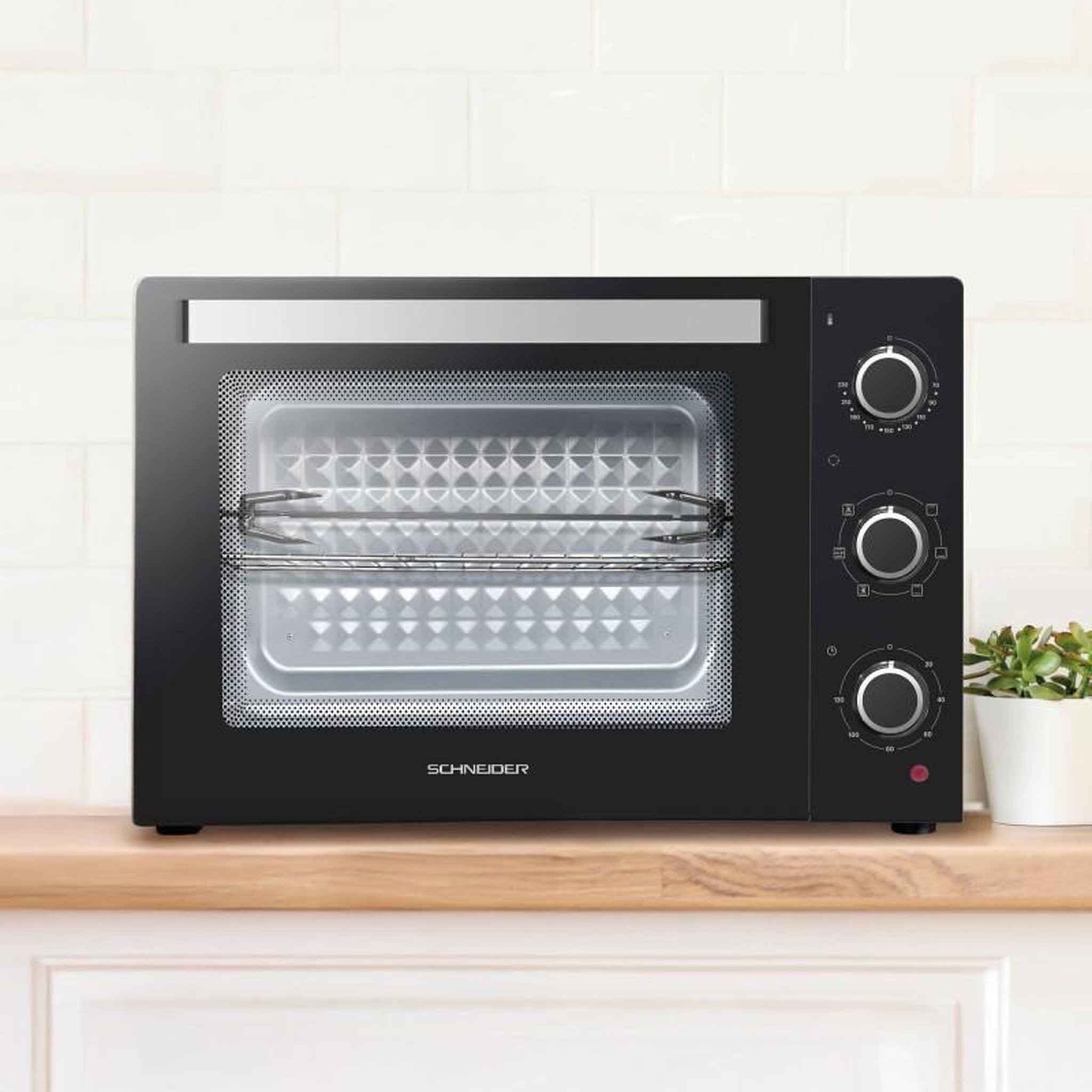 Voir la diapositive 4 : SCHNEIDER Schneider - sceo2355mfb - four électrique 55l - chaleur tournante - 1900w - tournebroche