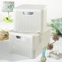 Voir la diapositive 2 : CURVER Curver Boîte de rangement avec couvercle Style L 30 L Blanc creme