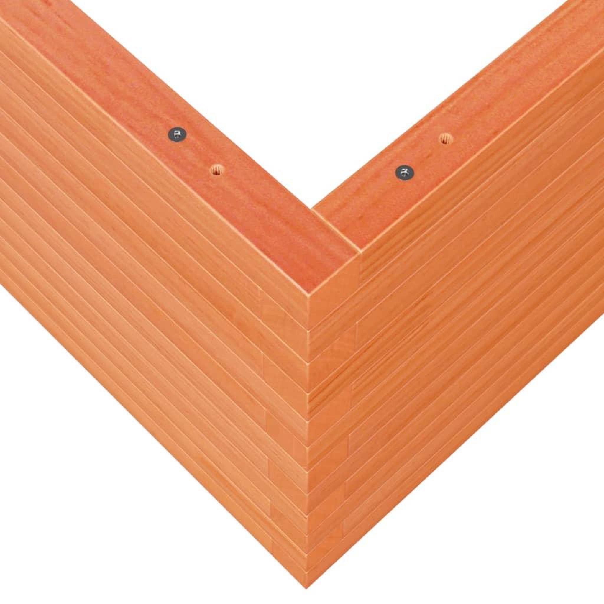 Voir la diapositive 6 : VIDAXL Jardiniere cire marron 90x90x46 cm bois de pin massif