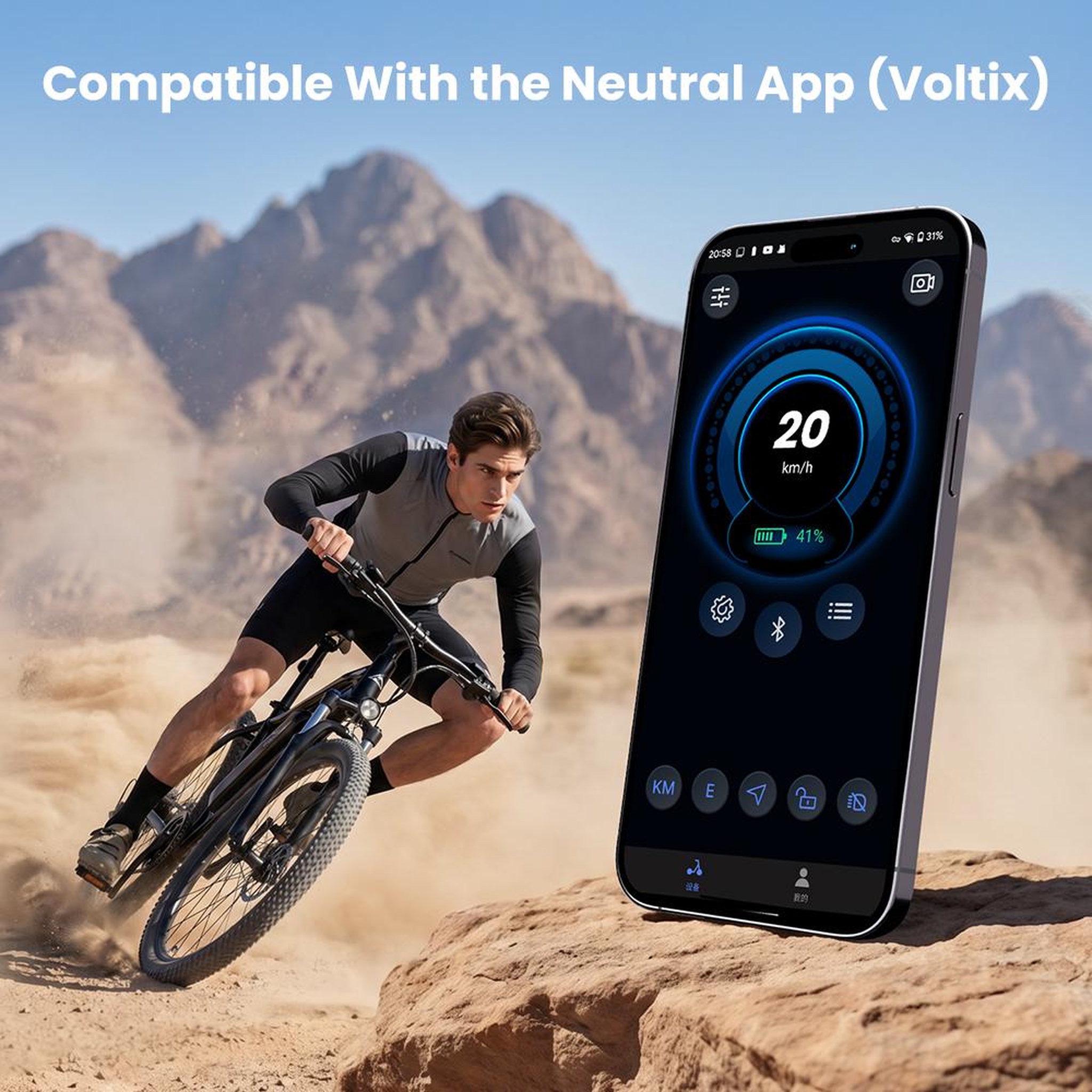 Voir la diapositive 2 : ISCOOTER Vélo électrique 26  iScooter EB3S, autonomie 60 km, Shimano 7 vitesses