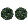 Voir la diapositive 1 : VIDAXL Boules de buis artificielles 2 pcs 45 cm