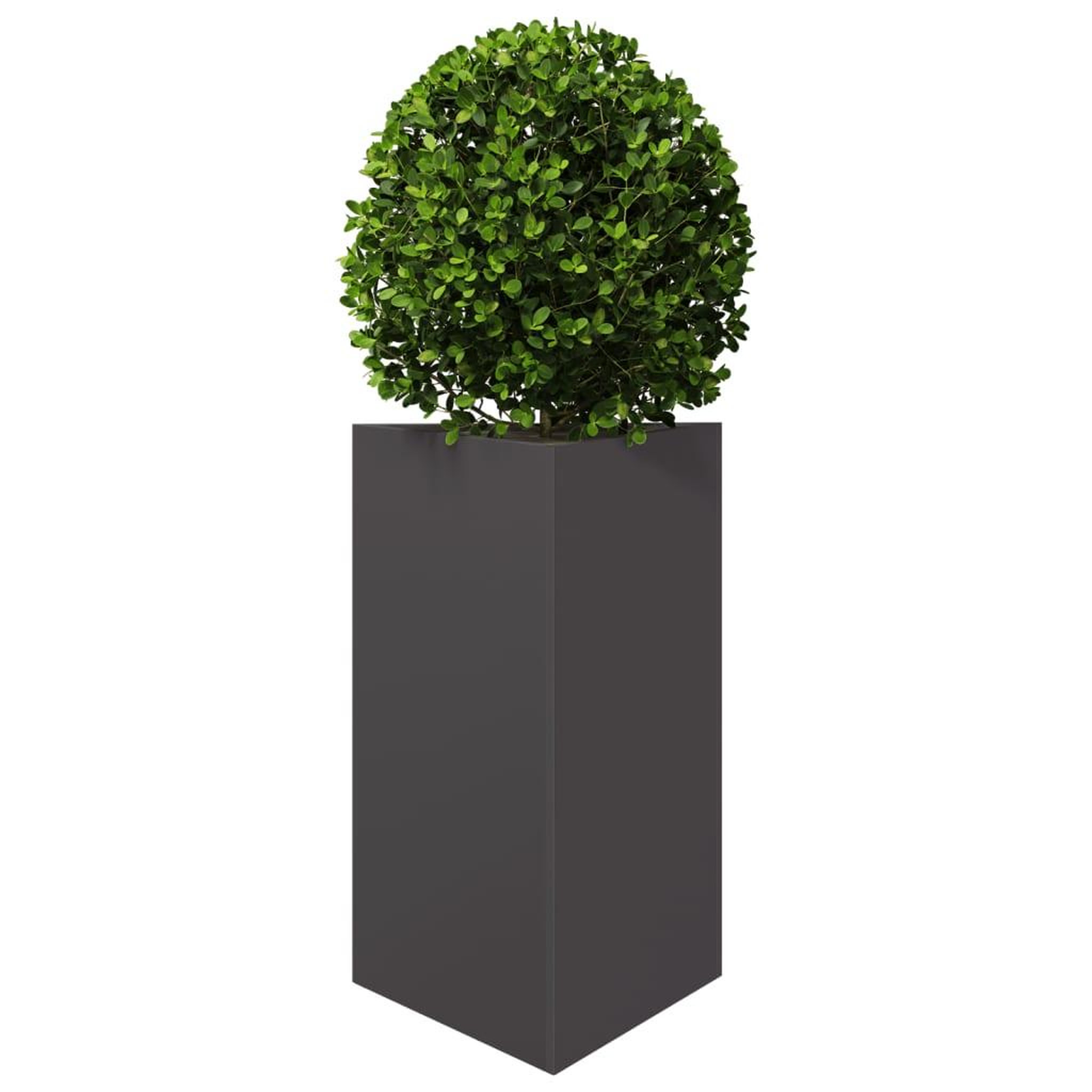 Voir la diapositive 4 : VIDAXL Jardinieres 2 pcs noir triangulaire 50x43x75 cm acier