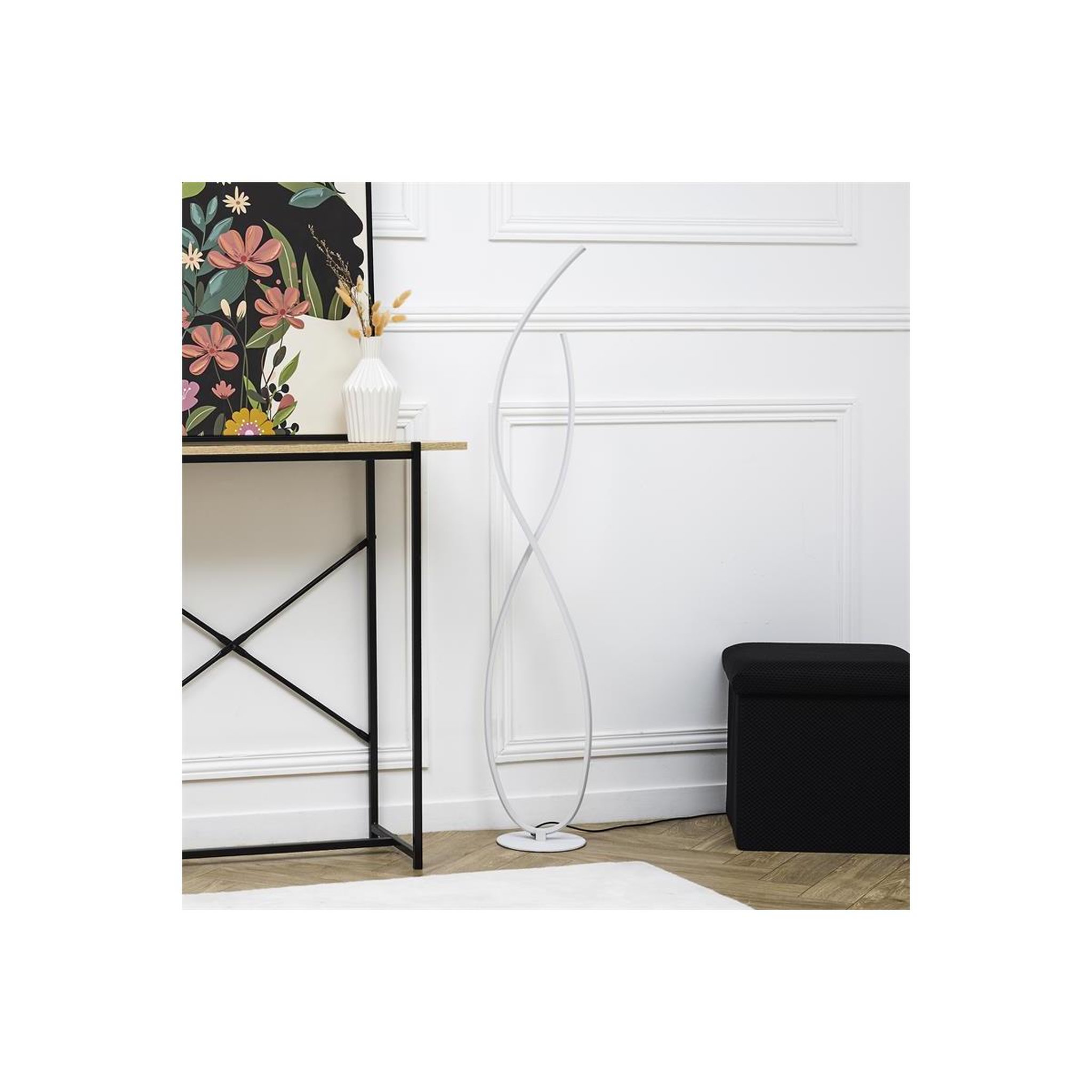 Voir la diapositive 6 : The Home Deco Factory Luminaire led design  spirale  120cm blanc