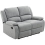 Voir la diapositive 1 : Canapé relax manuel HELENE 2 ou 3   places tissu gris clair