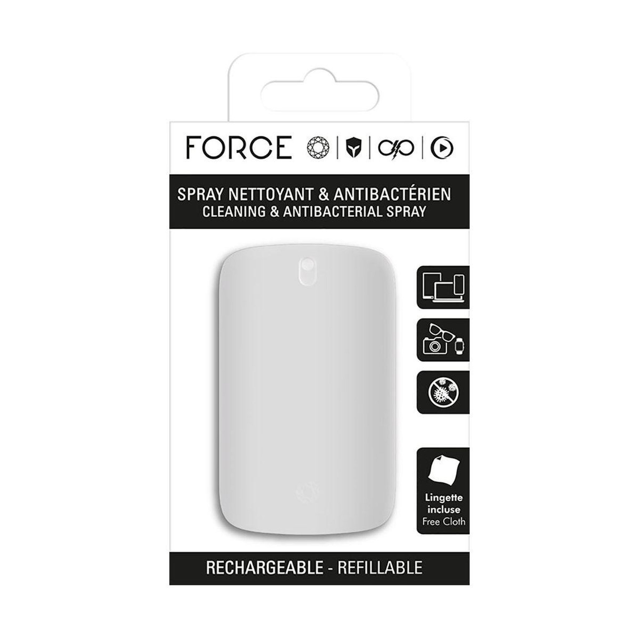 Voir la diapositive 4 : FORCE GLASS Spray nettoyant nettoyant et antibactérien
