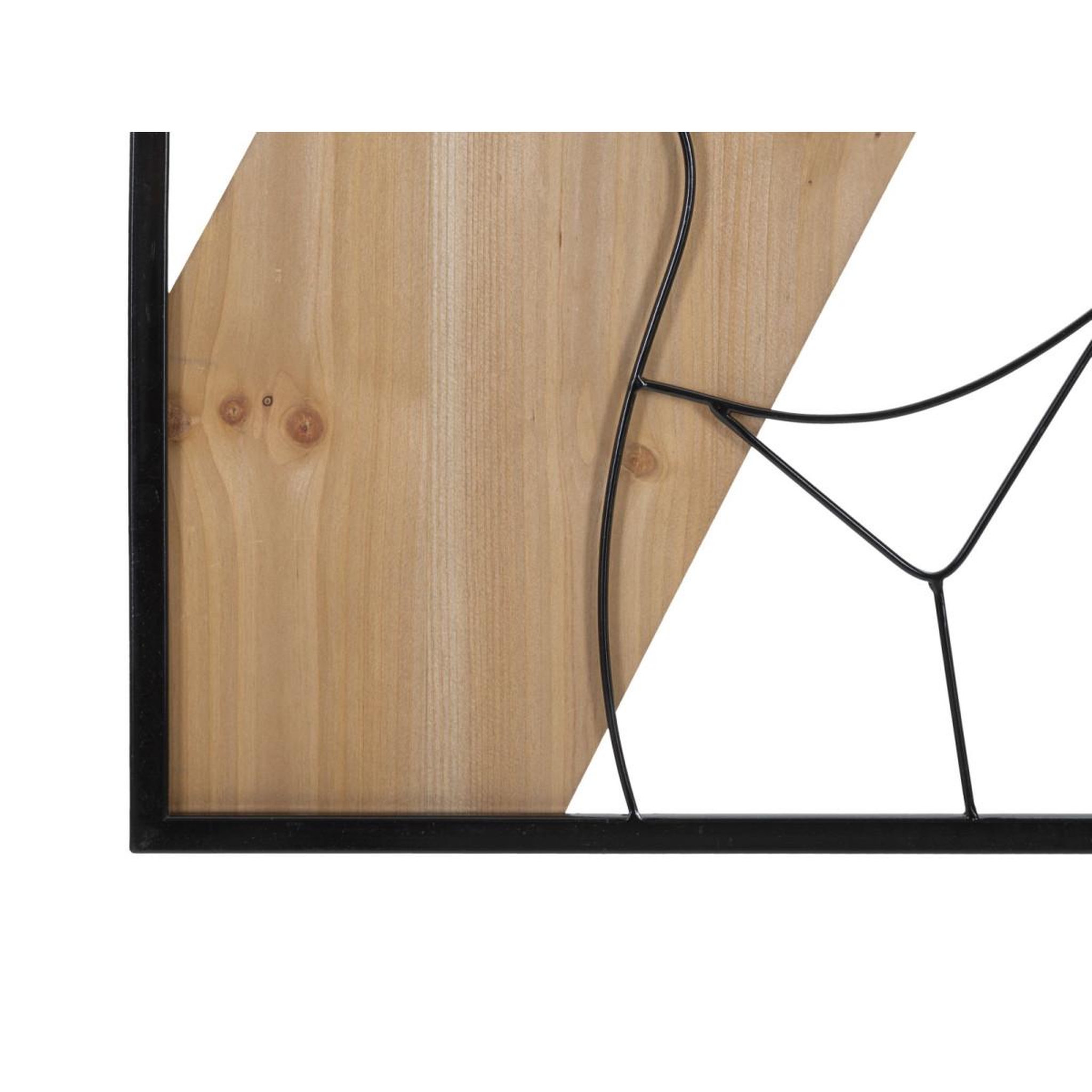 Voir la diapositive 4 : Paris Prix Décoration murale encadrée  strip  90cm noir & naturel