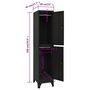 Voir la diapositive 6 : VIDAXL Armoire a casiers Noir 38x45x180 cm Acier