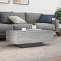 Voir la diapositive 4 : VIDAXL Table basse avec lumieres LED sonoma gris 85x55x31 cm