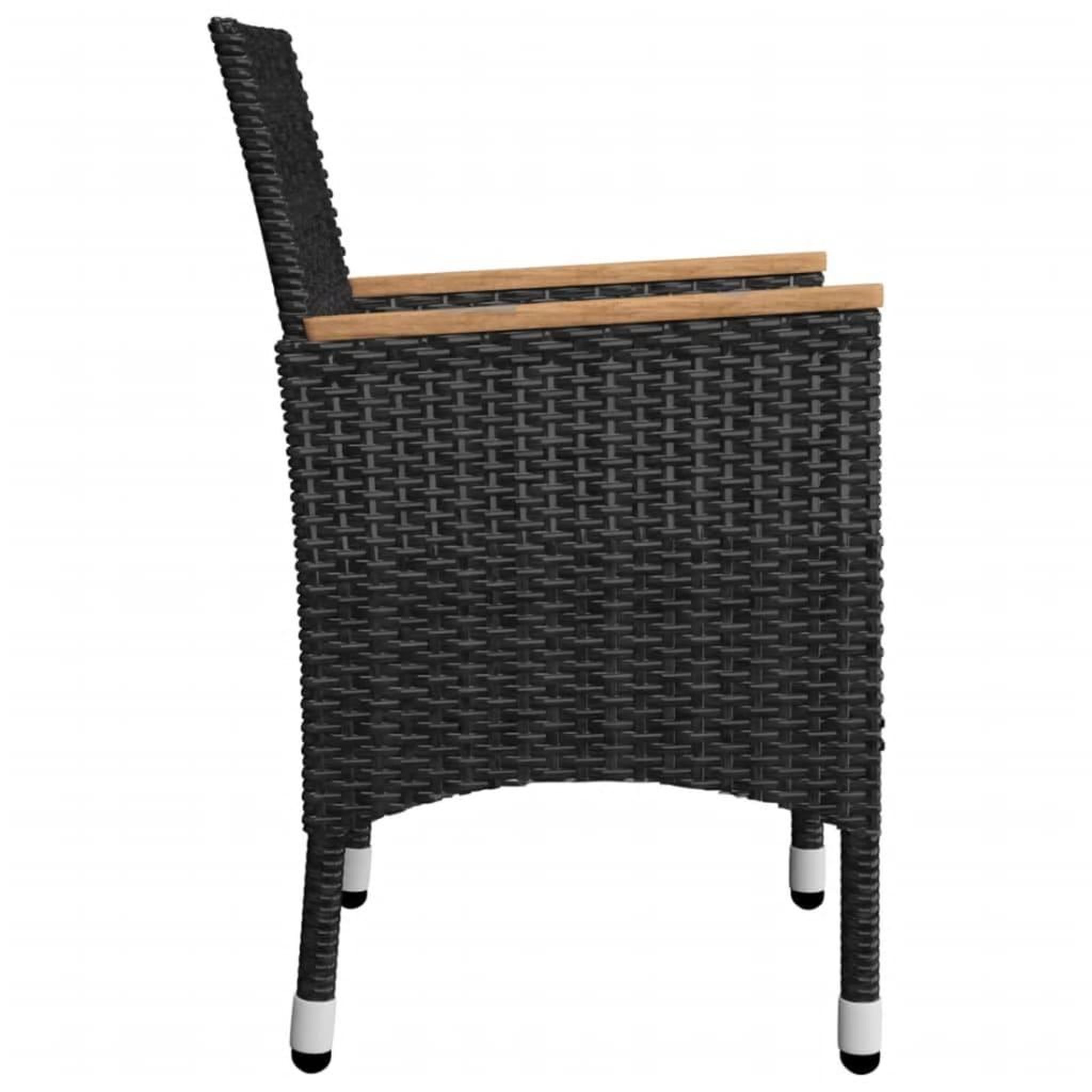Voir la diapositive 5 : VIDAXL Ensemble a manger de jardin 5 pcs Noir