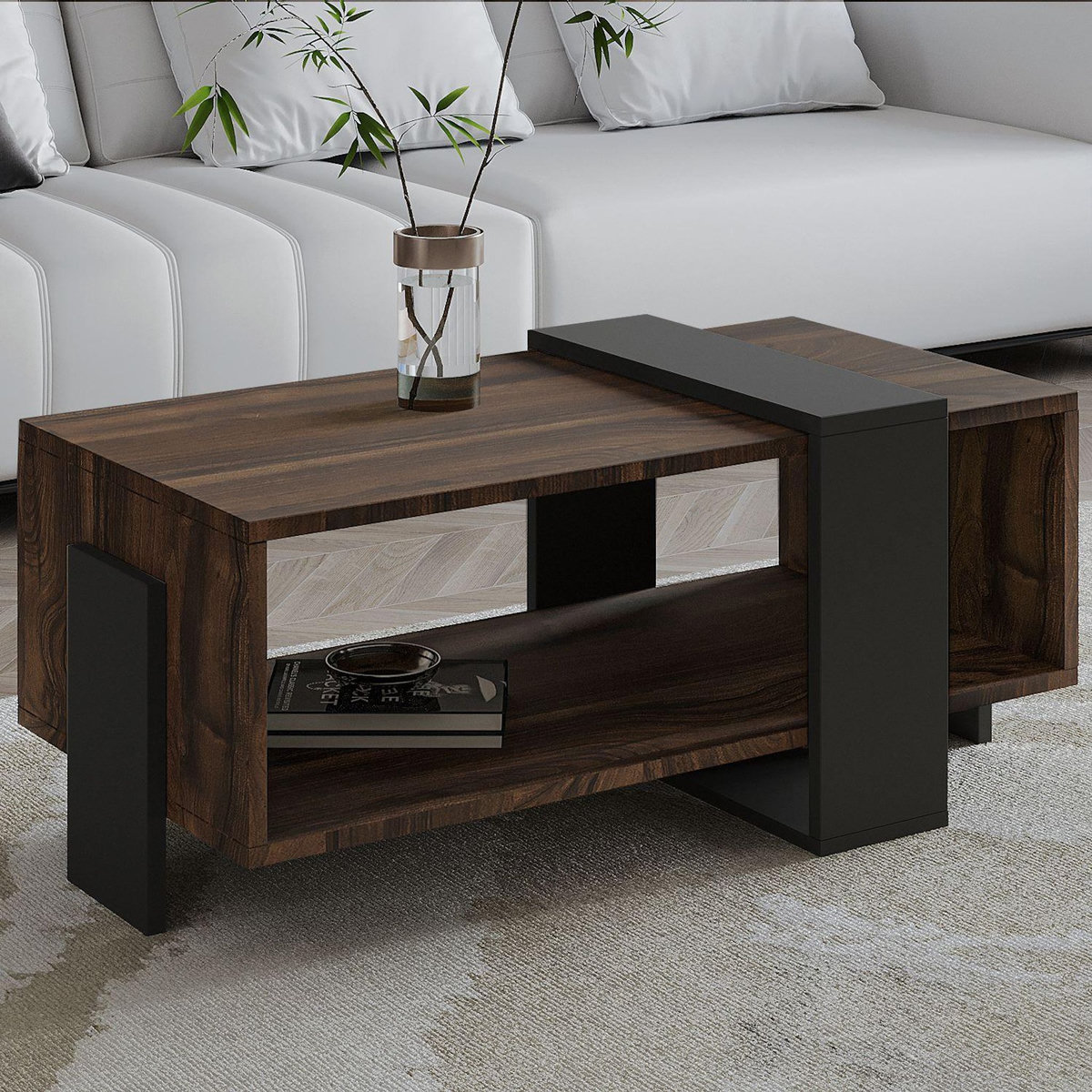 Habitat et Jardin Table basse en bois  Meleni  - 90 x 49 x 40 cm - Marron
