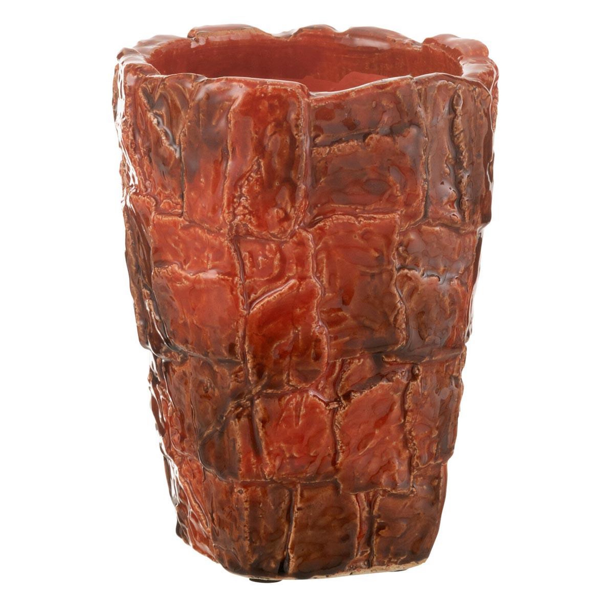J-LINE Vase design en céramique  akane  24cm rouge