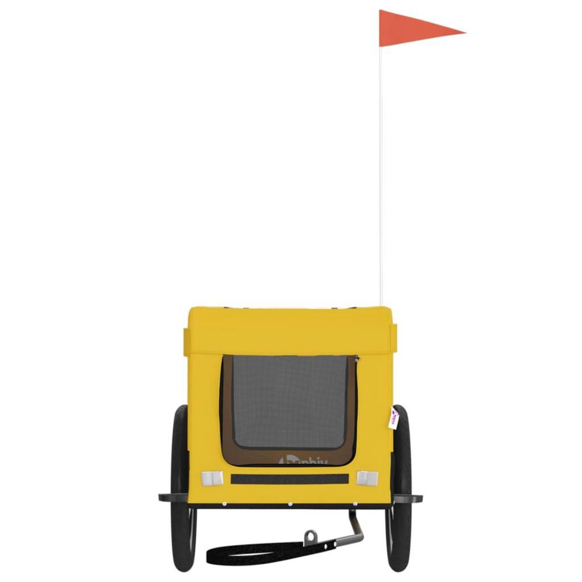 VIDAXL Remorque de velo pour animaux de compagnie jaune et noir