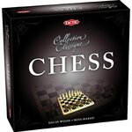 Tactic Jeu de société Tactic Coffret Échecs en bois naturel